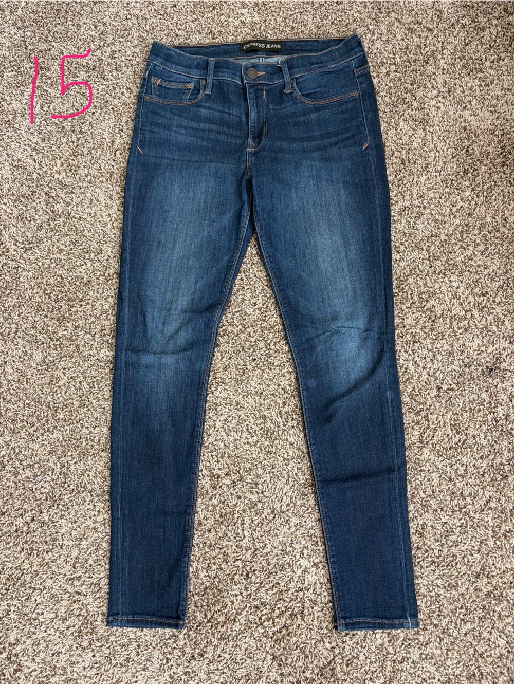 Express Dark Blue Skinny Jeans - Women